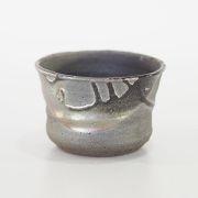 【山野草鉢】鉄釉 ソリ浅 3号 幅10.5cm×高さ7cm