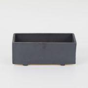 万古焼 黒 5号 長角中 幅16.5cm×高さ6.5cm
