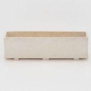 万古焼 白 7.5号 長角 大 幅23.3cm×奥行6.5cm×高さ6.5cm