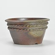 作家鉢　5号　二重縄中深鉢　伊藤光伸作　幅16.2cm×高さ9cm　