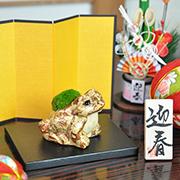 かえるの苔盆栽迎春セット　【屏風、敷板、木札付き】