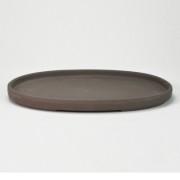 【瀬戸焼】ウ泥9号小判水石(穴ナシ) 幅27.8cm×奥行き19cm×高さ2.8cm