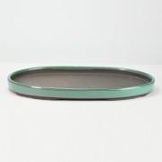 【瀬戸焼】オリベ13号小判水石(穴ナシ) 幅41cm×奥行き28cm×高さ3cm