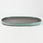【瀬戸焼】オリベ15号小判水石(穴ナシ) 幅47.9cm×奥行き32cm×高さ3.3cm