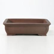 紫泥長方撫角 盆栽鉢 11号  鉢幅35cm×奥行き26cm×高さ10cm