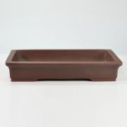 紫泥長方浅型 盆栽鉢 12号  鉢幅36cm×奥行き24cm×高さ6.5cm