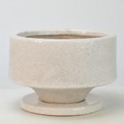 夕凪 ホワイト 大 5号 受け皿付き 幅15.5cm×高さ10cm