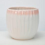 丸深モダン鉢 5号 白桃 幅14.5cm×高さ13.4cm