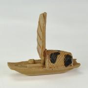 陶器の置物 フィギュア 行商人の船 カラー