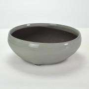 瀬戸焼 クリーム7.5鉄鉢 幅23.7cm奥行き23.7cm高さ8.5cm