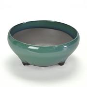 瀬戸焼 オリベ5号鉄鉢 幅15.7cm奥行き15.7cm高さ6.7cm