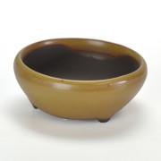 瀬戸焼 黄3号鉄鉢 幅10.5cm奥行き10.5cm高さ4.2cm