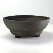 信楽焼 浅丸鉢足付 5号