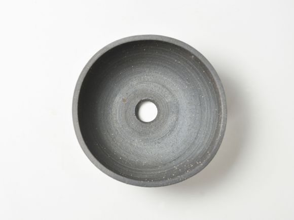 銀灰　和モダン鉢 椀型5.5号　鉢幅16.5×高さ8