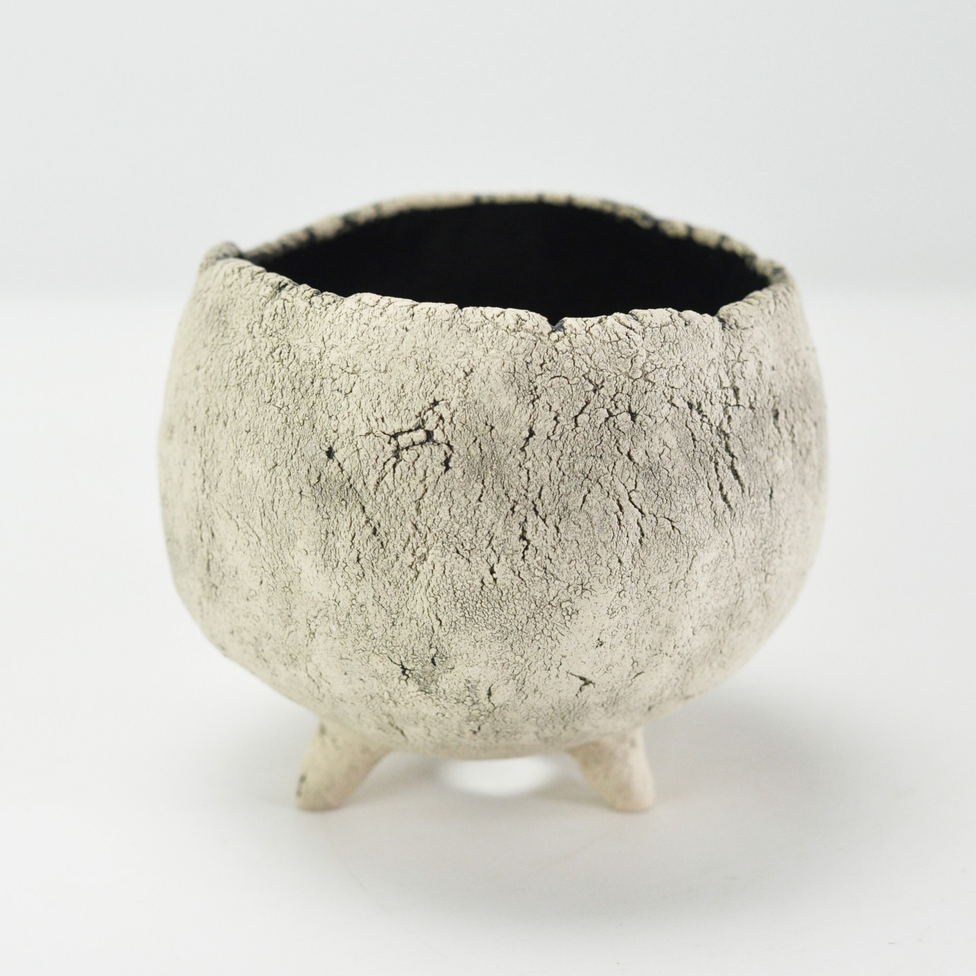 クレーターボウル足つき 中 3号 外寸10cm 内寸9cm 高さ9cm