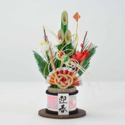 造花 卓上門松 ミニ 高さ15cm