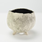 クレーターボウル足つき 中 3号 外寸10cm 内寸9cm 高さ9cm