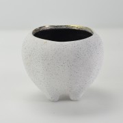 コクーンポット 小 3号 ホワイト 外寸11.5cm 内寸9cm 高さ10cm